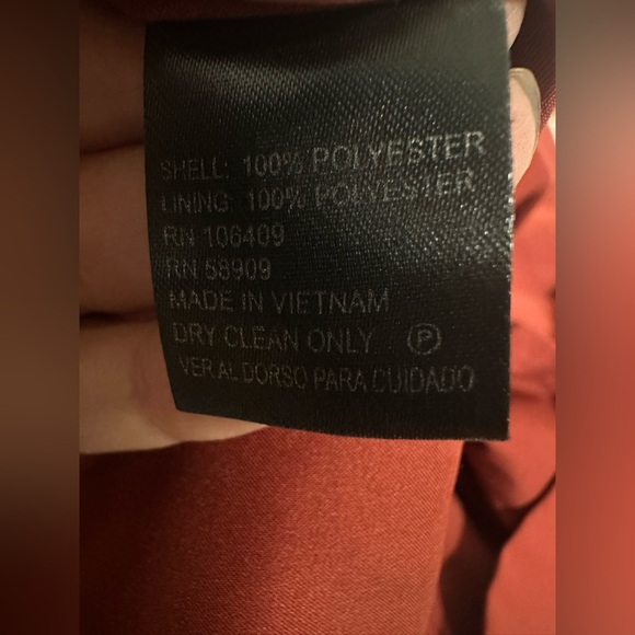 ANTONIO MELANI Burnt Orange Long Sleeve Dress Polyester size 4 - Picture 4 of 7